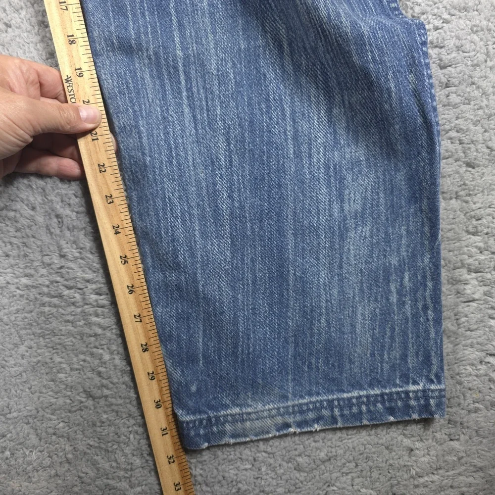 VTG Fubu‎ Mens Carpenter Jeans 34x34 Blue Denim Wide Leg Street Wear Skate Baggy